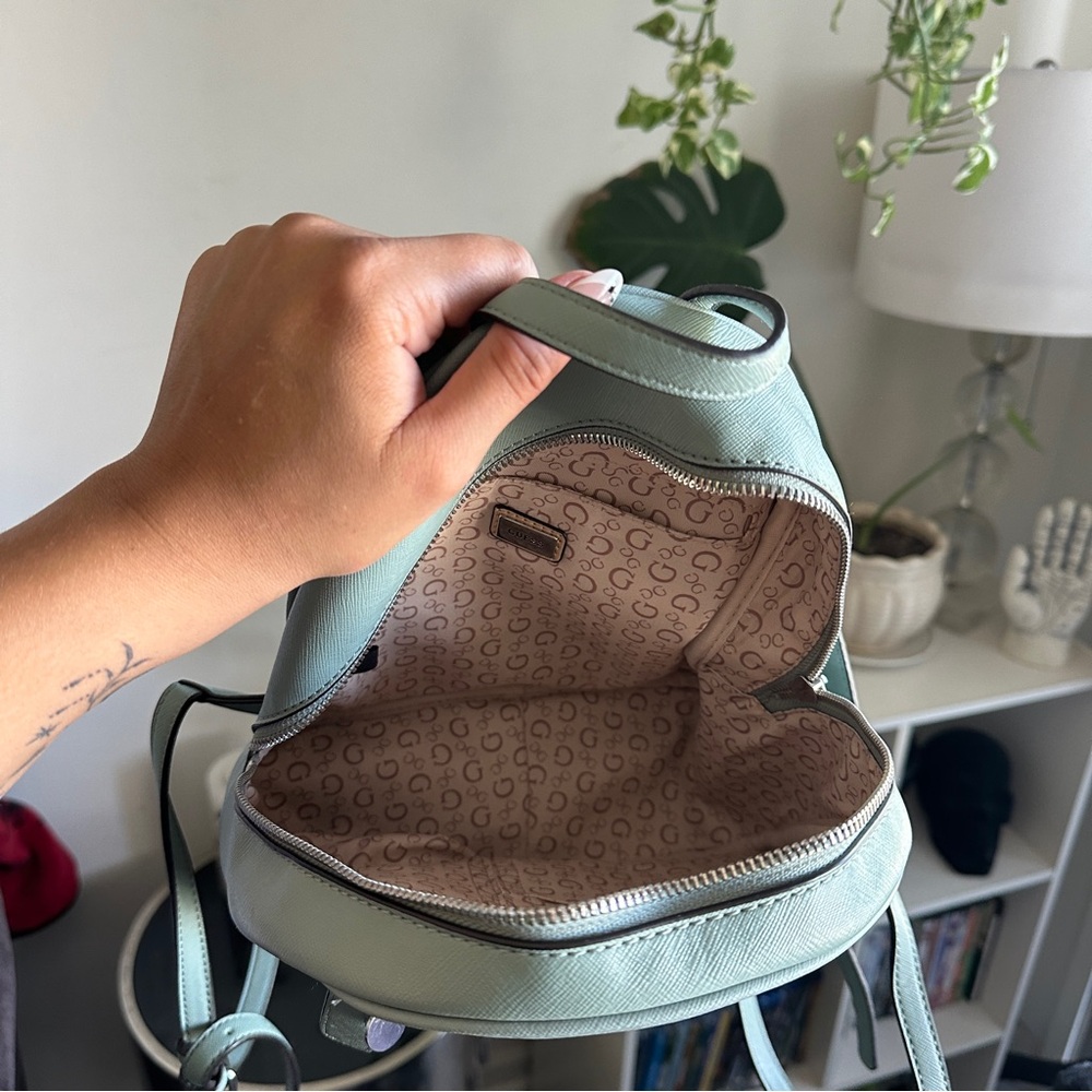Guess Sage Green Mini Backpack - image 6